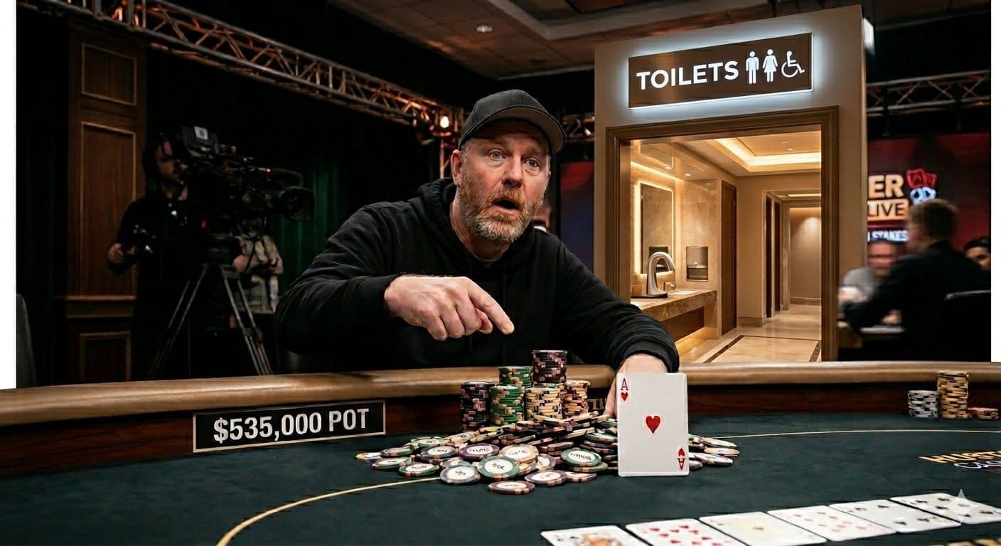 Follia all'HCL: bluffa per 535.000$, mostra l'Asso e va in bagno!